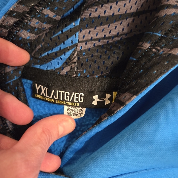 Under Armour Vibrant Blue Hoodie with Black Logo - Picture 2 of 3